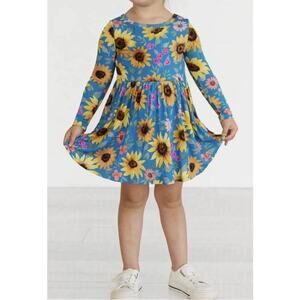 NIB/NWT Little Sleepies Sunflower Fields Bamboo Twirl Dress Sizes 4T & 5
